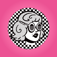 Retro Girl Sticker