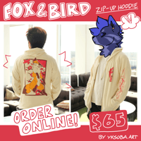 Image 1 of  「Fox & Bird・🦊🐦」 Zip-Up Hoodie