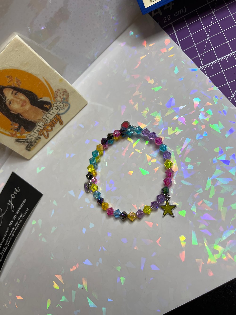 Image of Multi color memory wire bracelet