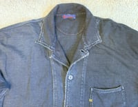 Image 2 of 45 rpm indigo dyed woven cotton cardigan, size 3 (fits L)