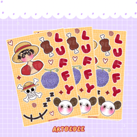 Image 2 of Luffy Sticker sheet