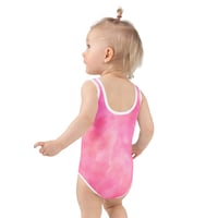 Image 3 of All-Over Print Kids Swimsuit Pink