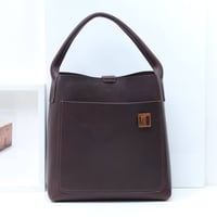 Image 1 of Bucket Bag in deep plum