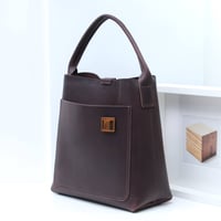 Image 4 of Bucket Bag in deep plum
