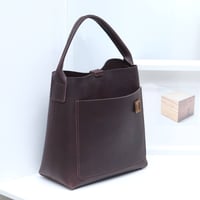 Image 2 of Bucket Bag in deep plum