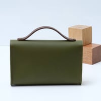 Image 3 of Little Lunch Purse wide in avocado
