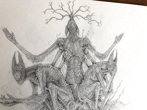 Image of 'Three headed Elil" original illustration 