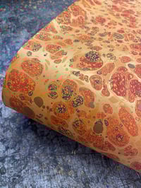 Image 3 of 'Red Brick' one-of-a-kind hand marbled paper 
