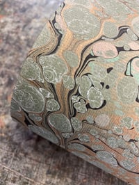 Image 3 of 'New Forest' one-of-a-kind hand marbled paper 