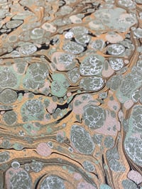 Image 2 of 'New Forest' one-of-a-kind hand marbled paper 