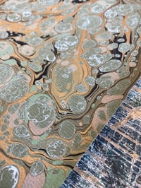 Image 5 of 'New Forest' one-of-a-kind hand marbled paper 