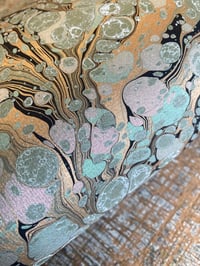 Image 1 of 'New Forest' one-of-a-kind hand marbled paper 