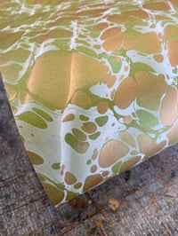 Image 3 of 'Key Lime' one-of-a-kind hand marbled paper 