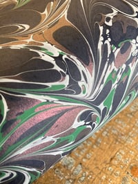 Image 2 of 'Aurora' one-of-a-kind hand marbled paper 