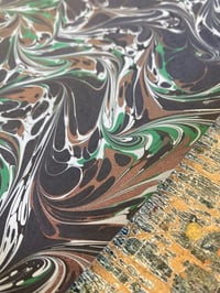 Image 3 of 'Aurora' one-of-a-kind hand marbled paper 