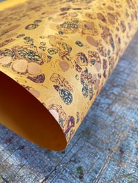Image 1 of 'Golden Sun' one-of-a-kind marbled paper 
