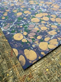 Image 3 of 'Tumble stones' one-of-a-kind hand marbled paper 