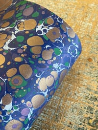 Image 4 of 'Tumble stones' one-of-a-kind hand marbled paper 
