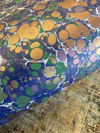 Image 5 of 'Tumble stones' one-of-a-kind hand marbled paper 