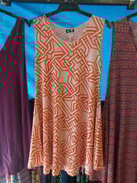Orange Geometeric Swing Top