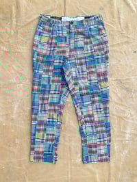 Image 2 of VINTAGE JACK NICKLAUS MADRAS PATCHWORK PANTS 