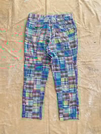 Image 4 of VINTAGE JACK NICKLAUS MADRAS PATCHWORK PANTS 