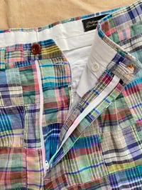 Image 7 of VINTAGE JACK NICKLAUS MADRAS PATCHWORK PANTS 