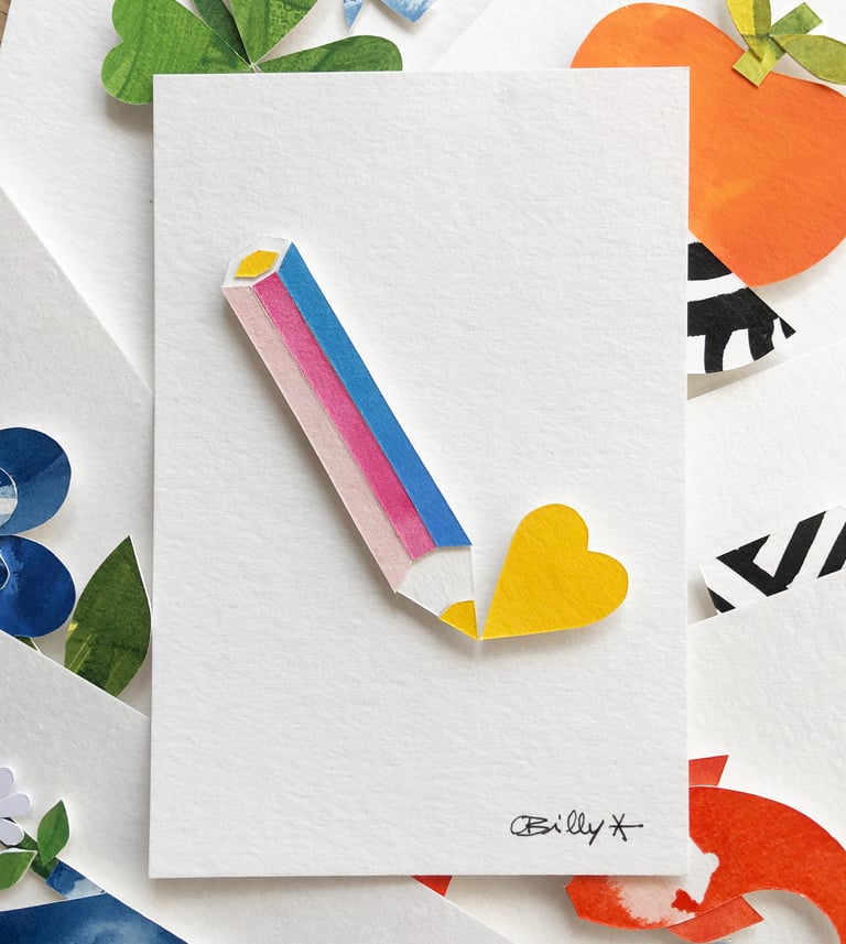 COLLAGE CRAYON JAUNE