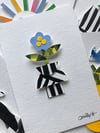 COLLAGE FLEUR BLEUE