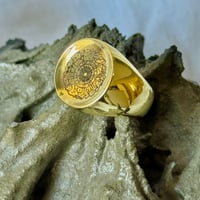 Image 1 of Arabic Calligraphy Bahá'í burial ring - Stainless steel