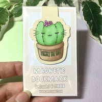 Prickly Cat Cactus - double sided magnetic bookmark - 235