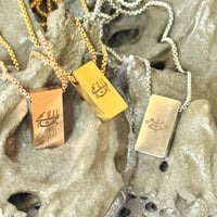 Image 2 of Presence Bahá'í Symbols double sided Necklace Stainless Steel