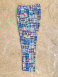 Image 3 of VINTAGE JACK NICKLAUS MADRAS PATCHWORK PANTS 