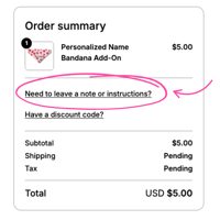 Image 4 of Personalized Name Bandana Add-On
