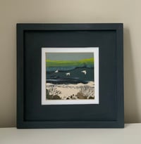 Image 1 of Oystercatchers In Flight Dark