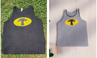 Strength Tree Of Life Oval Distressed  logo tank tops