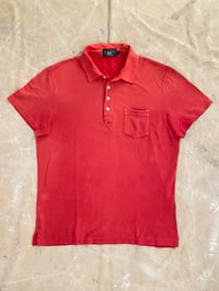 Image 2 of RRL FADED RED POLO SHIRT