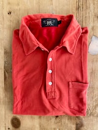 Image 1 of RRL FADED RED POLO SHIRT