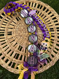 Image 2 of Graduation Lei 2025 | Braided Ribbon Lei for Seniors | Custom Senior Night Gift | Personalized Gr...