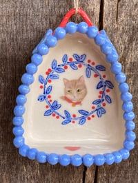 Image 1 of Red Collar, Cat Wall Shrine