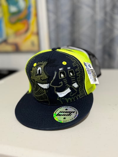 Image of Custom hat (yellow and blue)