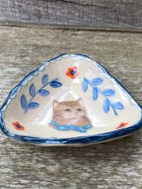 Image 4 of Blue Tie Cat Trinket Dish