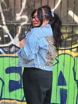 Chaqueta vaquera leopardo