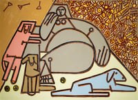 "Woman with Dogs" by America Martin