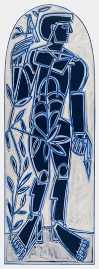 "Adam In Blue and White" by America Martin