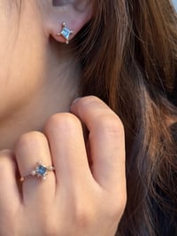 Image 6 of Winter Forest Blue Topaz Earring