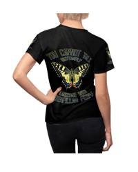Image 6 of  YOU CAN'T TALK BUTTERFLY LANGUAGE WITH CATERPILLAR PEOPLE AOP T-shirt