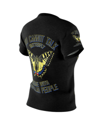 Image 4 of  YOU CAN'T TALK BUTTERFLY LANGUAGE WITH CATERPILLAR PEOPLE AOP T-shirt