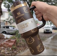 Image 4 of Hello Kitty X Stanley™️ “Chocolate & Gold” | 40 Oz. FlowState Tumbler