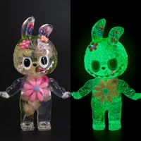 Image 1 of Hot Pink Flower Floral KewBuBu Glow in the Dark Double Cast Resin Figure